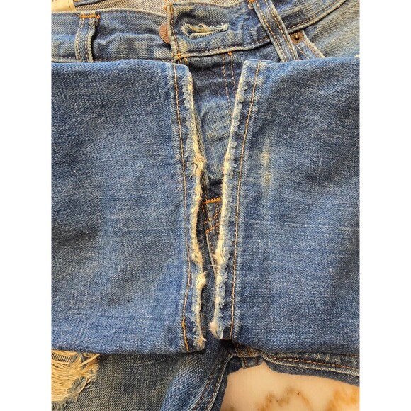 Hollister Jeans Men 30 x 30 Button Fly Blue Denim Classic Stretch Fit Distressed - Picture 7 of 8